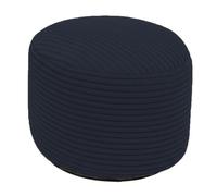Bananair - Repose Pieds Salon - Housse Lavable, Remplissage Mousse - Tabouret Pouf Élégant, Ottoman Pouf Rond Doux & Confortable (55x30 cm, Bleu Foncé)