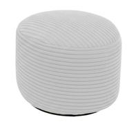 Repose-pieds déhoussable en velours côtelé - 55 x 30 cm - Bananair - Gris clair