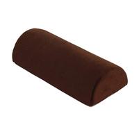 Repose-pieds Demi-cylindre en mousse à mémoire de forme avec housse amovible, coussin pour les pieds pour améliorer la posture assise, pour se détendre, lavable en machine, marron