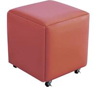 Repose-pieds empilable imperméable avec roulettes - Siège en cuir résistant à la saleté - Design stable et résistant à la charge - Pour la maison et le bureau - Banc sûr et pratique