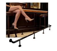 Repose-pieds en acier inoxydable pour comptoir de bar, rail de repose-pieds avec supports et kit d'installation, coup de pied de pub au sous-sol personnalisable(2.2M/7.22FT)