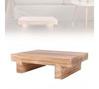 Repose-pieds en Bois Multifonctionnel Paulownia, Repose-pieds Vintage pour Bureau, Utilisable Intérieurement et Extérieurement (25 x 18 x 7 cm)