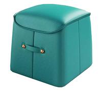 Repose-pieds en cuir synthétique fait à la main pour décoration de salon et de chambre à coucher, pouf de sol carré