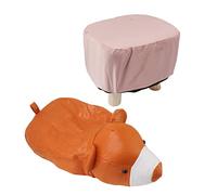 Repose-Pieds en Forme d'animal Mignon avec Coussin Doux pour Enfants et Adultes en Bois de Pin - Idéal pour la Famille, la Cour et la Maternelle (Ourse)