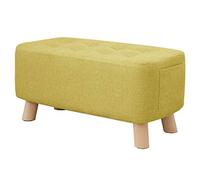 Repose-Pieds en Lin, Pouf, Banc, Table, 29 cm de Hauteur, Repose-Pieds et Pouf pour Salon, élégant et Confortable, Couleur Beige, décoration de Meubles de Maison