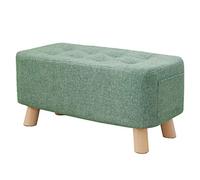 Repose-Pieds en Lin, Pouf, Banc, Table, 29 cm de Hauteur, Repose-Pieds et Pouf pour Salon, élégant et Confortable, Couleur Beige, décoration de Meubles de Maison
