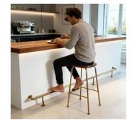 Repose-pieds en métal de 1,8 m pour îlot de cuisine, garde-corps de table de bar avec kit de montage facile à monter soi-même pour restaurant et usage domestique - Support durable pour plus
