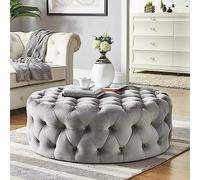 Repose-pieds en peluche, pouf rembourré en velours pour le confort du salon, assise de lit