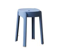 Repose-pieds en plastique - Banc de rangement rond empilable avec motif moulin à vent | Chaise multifonction pour salon et chambre à coucher | Mobilier élégant et peu encombrant