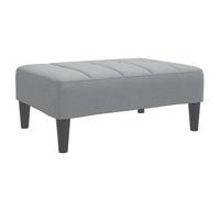 Repose-pieds en tissu 100 % polyester, gris clair, 77 x 55 x 31 cm, léger et stable, avec contreplaqué et plastique, idéal pour le canapé, le salon et les petites pièces