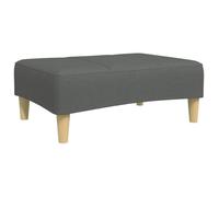 Repose-pieds en tissu gris foncé - 77 x 55 x 31 cm - Compact - Pour salon, chambre à coucher, moderne et scandinave - Peu encombrant