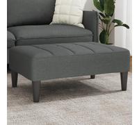 Repose-pieds, en tissu gris foncé, 77 x 55 x 31 cm, rembourré, pour salon, compact, moderne, scandinave, peu encombrant, polyvalent