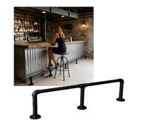 Repose-pieds En Tuyau Galvanisé Pour Bar Commercial, Garde-corps Robuste De Style Industriel Rétro Pour Maison, Restaurant, Pub(1.6M/5.25FT)