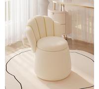 Repose-pieds en velours avec dossier haut - Pouf polyvalent pour chambre à coucher et salon