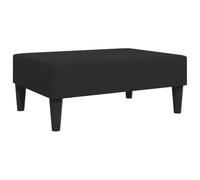 Repose-pieds en velours noir avec rembourrage en mousse - 77 x 55 x 31 cm - Tabouret compact pour salon et chambre à coucher - Siège moderne et repose-pieds peu encombrant de style scandinave
