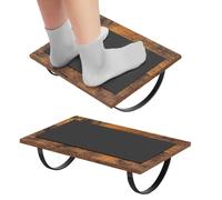 Repose-Pieds Ergonomique Réglable en Hauteur pour Bureau et Maison - Surface Antidérapante Coussin pour Confort Optimal, Design en Bois