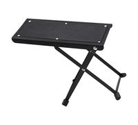 Repose-pieds for guitare Pédale de marchepied Noir Coussinets réglables en hauteur Tabouret de pied pliable Pièces de guitare Accessoires pour guitare classique/acoustique/électrique