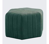 Repose-Pieds Hexagonal en Velours Doux pour la Peau, Petit Repose-Pieds en éponge rebondissante Haute densité, pour Salon, Chambre à Coucher, Vert Encre, 47 x 47 x 30 cm, décoration d'intér