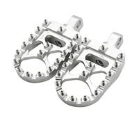 Repose-pieds Larges Épais CNC Motos Pour Harley Pour Softail Custom FXSTC Deluxe FLSTN FXST Slim FLS Standard(Silver)