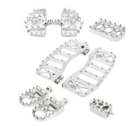 Repose-pieds Larges Pour Touring Road Glide Softail FL Dyna FLD, Repose-pieds Tout-terrain, Kit Complet De Pédales(Chrome)