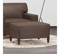 Repose-pieds marron, 70 x 55 x 41 cm, en cuir synthétique, stable, pour salon, chambre à coucher, siège supplémentaire, durable, facile à nettoyer