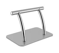 Repose-pieds Mobile en Acier Inoxydable - Accessoire de Barbier pour Salon de Coiffure - 32 x 19 x 21 cm