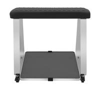 Repose-pieds mobile pour pédicure, bureau avec étagère en mousse PU, MDF, pierre artificielle, métal, noir, pour salons de manucure, cliniques et maison