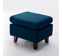 Repose-pieds moderne en bois massif tapissé de coton et lin Banc de canapé multifonctionnel et siège de lit 75 x 45 x 43 cm - Décoration d'intérieur élégante