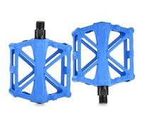 Repose-pieds Moto Lot De 2 Pédales De Vélo Antidérapantes En Fibre D'aluminium Élargie Ultralégères Roulement DU Pour BMX VTT Cyclisme Cale Pied Moto(BLUE-1pair)