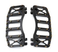 Repose Pieds Moto Pour Touring Road King Street Glide 86-2023 Softail Fatboy Pour Dyna Pour FLD Larges marchepieds Pour MX Repose-pieds Pédales de conducteur(E Floorboards)