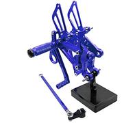 Repose-pieds Moto Pour Y&amaha YZF R125 YZF-R125 MT125 MT-125 MT 125 2008-2013 CNC Réglable Moto Arrière Ensemble Repose-pied Repose-pieds GP Shift PéDale Repose-pieds Foot Pegs (Color : Bleu)
