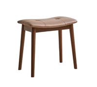 Repose-pieds multifonction en bois marron clair - Siège confortable pour bureau - Hocker élégant pour la maison et le bureau