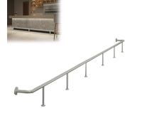 Repose-Pieds Mural en Acier Inoxydable - Supports faciles à Installer pour Bars et Restaurants, 100 cm et 480 cm, Finition dorée, Support Stable et Durable