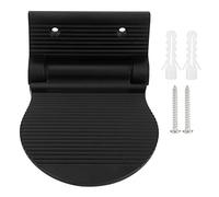 Repose-pieds mural en aluminium antidérapant, pédale pour couloir, entrée, salle de bain, durable, antirouille, conception pliable, installation facile (Noire)