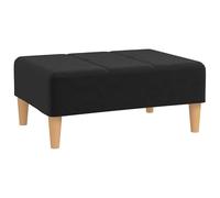 Repose-pieds, noir, 78 x 56 x 32 cm, en tissu, confortable, pour salon, chambre à coucher ou bureau, élégant avec espace de rangement, idéal pour les petits espaces