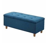 Repose-pieds ottoman avec barre de direction en métal et coussin confortable pour salon, chambre à coucher, couloir