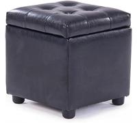 Repose-pieds ottoman de rangement imperméable avec compartiment caché, organiseur élégant pour salon et chambre à coucher, meuble polyvalent pour économiser de l'espace et vivre sans encombrement