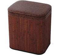 Repose-pieds ottoman en bambou - Design simple pour le salon, repose-pieds décoratif et rangement de chaussures