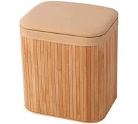 Repose-pieds ottoman en bambou - Design simple pour le salon, repose-pieds décoratif et rangement de chaussures