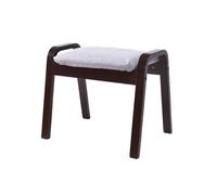 Repose-pieds ottoman en bois massif - Petit repose-pieds doux avec housse amovible, pieds en bois - Tabouret polyvalent sous le bureau pour salon, siège supplémentaire et marchepied