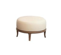 Repose-pieds ottoman en bois massif rembourré en cuir synthétique pour salon, chambre à coucher