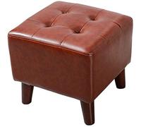 Repose-pieds ottoman en cuir pour salon, table de maquillage, tabouret polyvalent, banc de canapé, banc d'entrée, banc à chaussures moderne en fourrure.