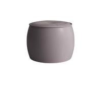 Repose-pieds ottoman moderne - Repose-pieds rond en cuir microfibre avec cadre en bois massif, siège rembourré pour salon et chambre à coucher, décoration élégante d'intérieur