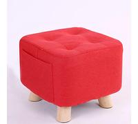 Repose-pieds Ottoman, rembourré en lin doux, compact et polyvalent pour le salon et la chambre à coucher, idéal pour se détendre et changer de chaussures