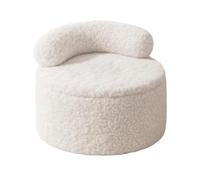 Repose-pieds ottoman rond rembourré en peluche avec compartiment de rangement caché, siège rembourré doux pour un soutien confortable des jambes et une organisation compacte, meuble de salon