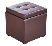 Repose-pieds ottoman, siège de rangement rembourré avec housse amovible, support carré en bois, design élégant et doux pour la maison ou le salon