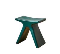 Repose-Pieds Ottoman Tabouret à Langer Nordique for Chaussures de Maison | Petit banc créatif moderne minimaliste bas de forme spéciale(Dark green)