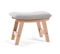Repose-pieds, ottomans Repose-pieds en forme d'arc en coton et lin pour la chambre à coucher, orange - 38 x 26 x 29 cm (couleur unie 38 x 26 x 29 cm)