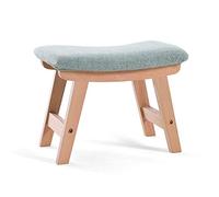 Repose-pieds, ottomans Repose-pieds en forme d'arc en coton et lin pour la chambre à coucher S pour le salon, orange - 38 x 26 x 29 cm (bleu marine 38 x 26 x 29 cm)