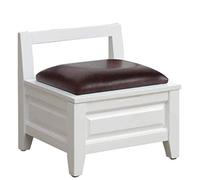 Repose-Pieds Petits Tabourets Ottomans, Ottomans De Rangement En Bois Avec Dossier, Petit Repose-Pieds Sous Le Bureau, Tabouret De Repose-Pieds Vintage À Couvercle Rabattable Tabouret De Changement